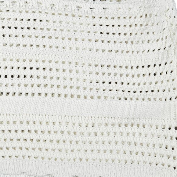 New Off-White Knit Women’s Top with Eyelet Hole Detail – Size Large - Picture 3 of 5